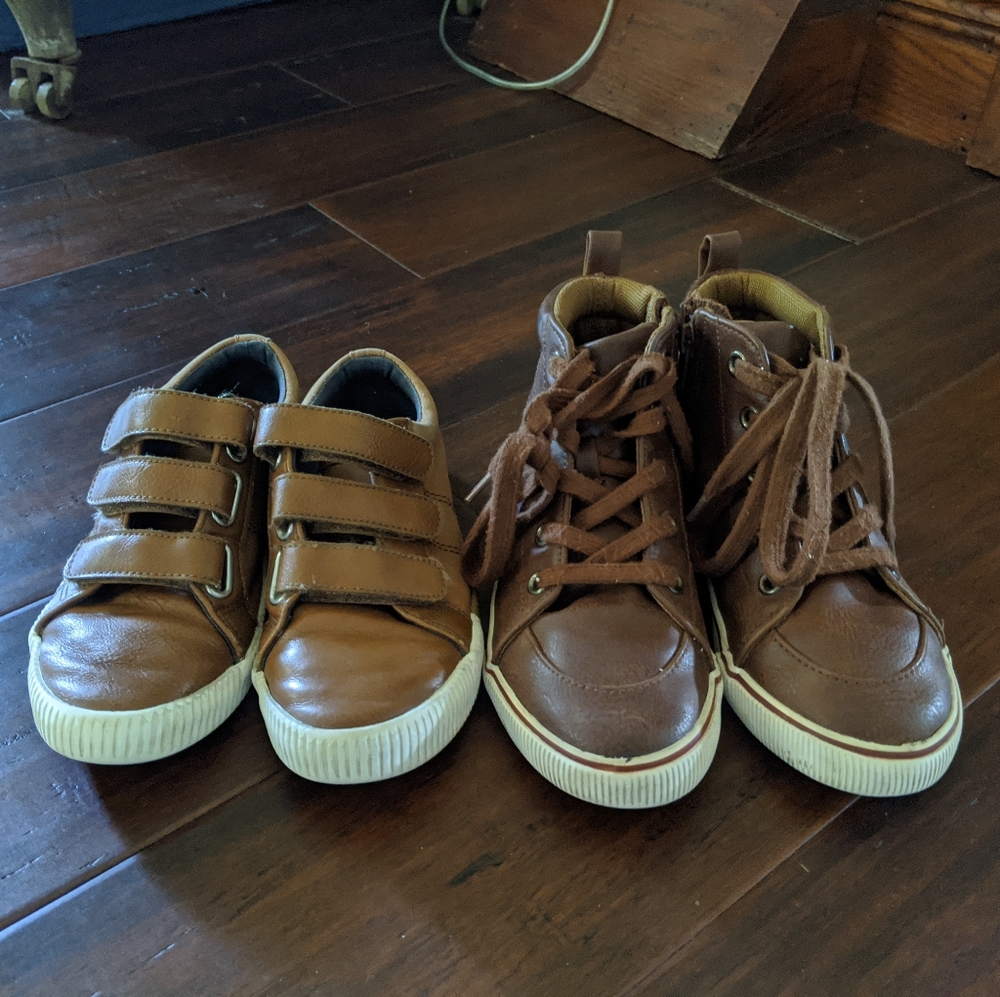2 pair of Cat & Jack boys shoes
